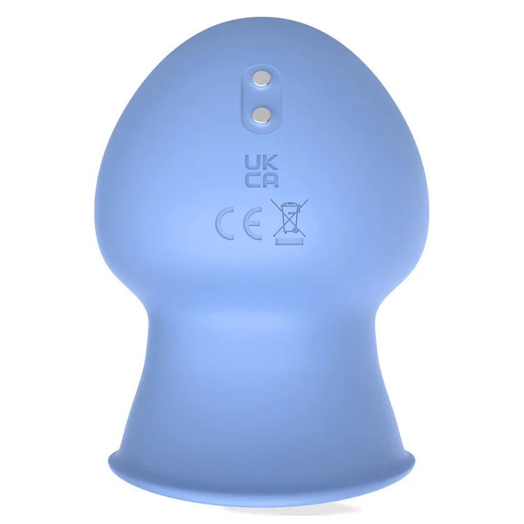 Adam & Eve Eve's Pleasure Dome spinning and vibrating stimulator in blue silicone